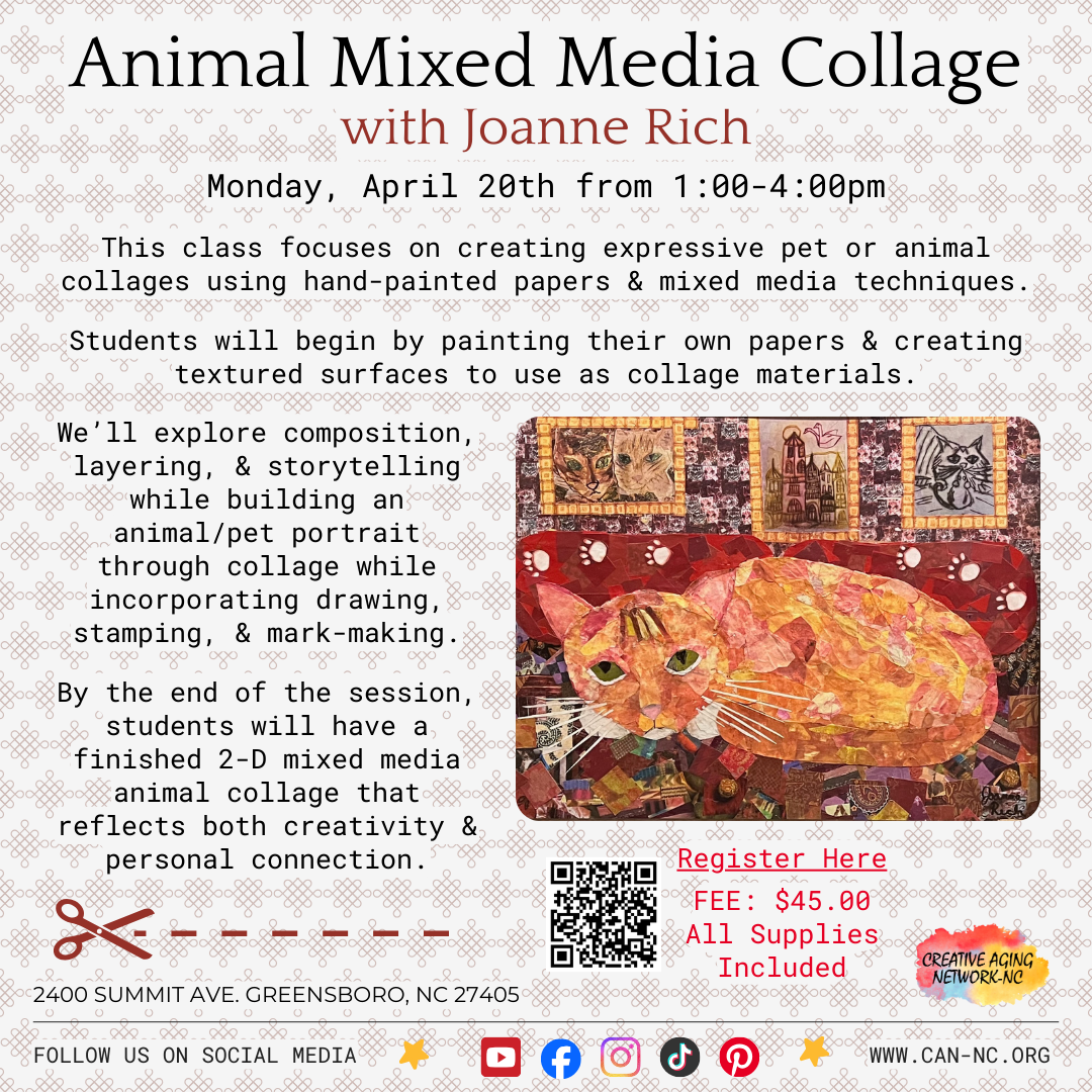 Joanne April Mixed Media Animal Collage